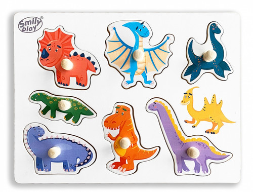 Smily Play Wooden Puzzle Dinosaurs 18m+