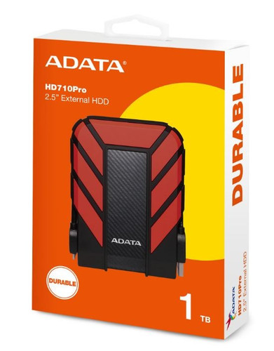 Adata DashDrive Durable HD710 1TB 2.5'' USB3.1 Red