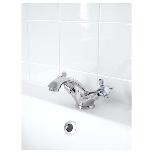 RUNSKÄR Wash-basin mixer tap with strainer, chrome-plated