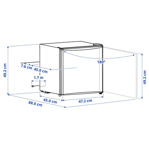 TILLREDA Fridge, freestanding/white, 43 l