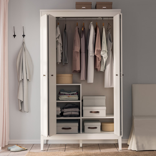 IDANÄS Wardrobe combination, white, 180x59x211 cm