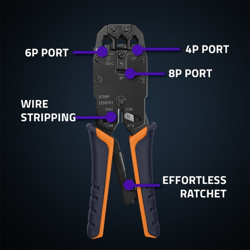 Qoltec Crimping Machine for Modular Joints 8p/6p/4p, RJ45 | RJ11