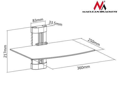 MacLean DVD Shelf Holder 8kg MC-663