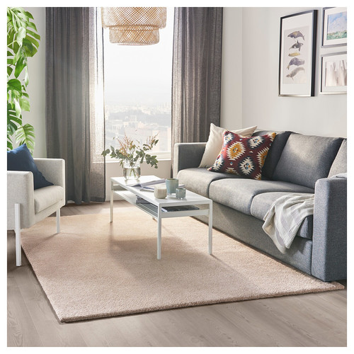 STOENSE Rug, low pile, off-white, 170x240 cm