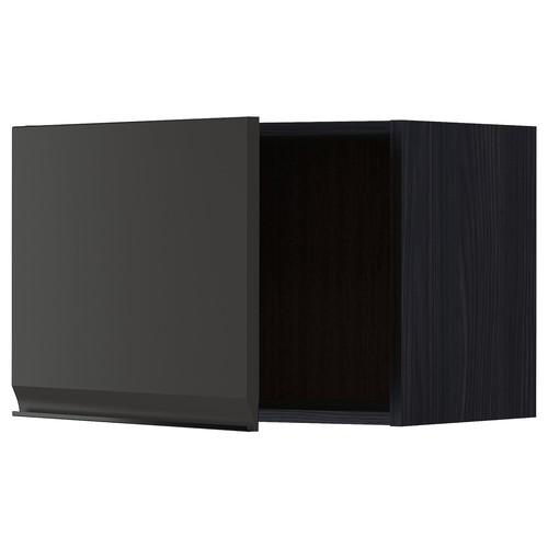 METOD Wall cabinet, black/Upplöv matt anthracite, 60x40 cm