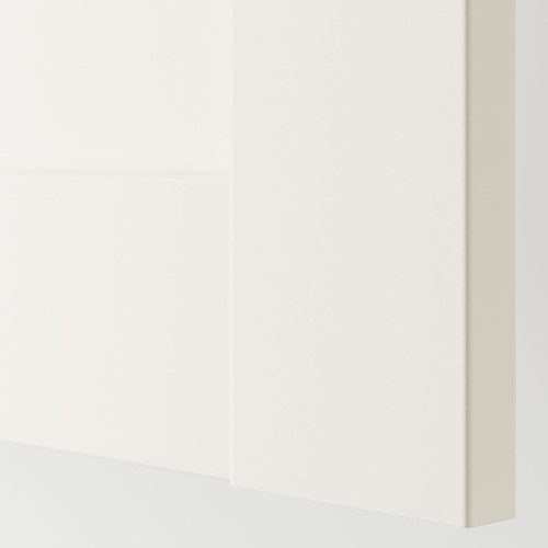 BERGSBO Door with hinges, white, 50x195 cm