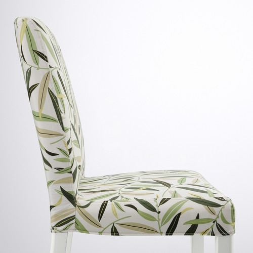 BERGMUND Chair, white, Fågelfors multicolour