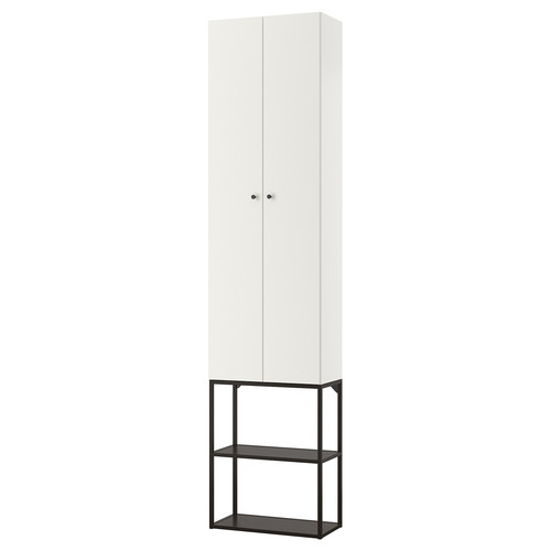 ENHET Wall storage combination, anthracite, white, 60x30x255 cm