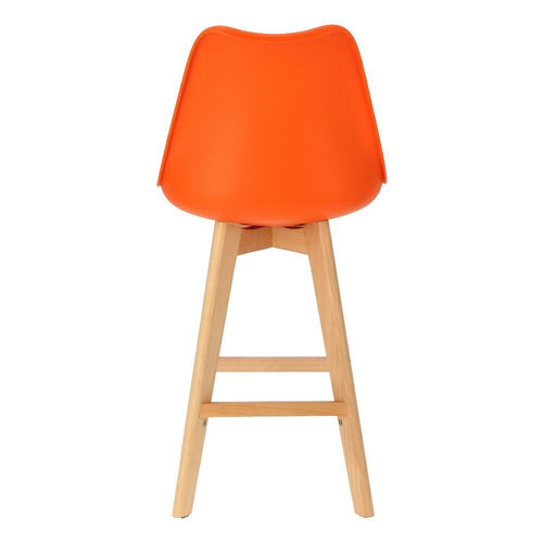 Bar Stool Norden Wood, low, PP, orange