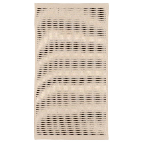 STARREKLINTE Rug, flatwoven, natural/black, 80x150 cm