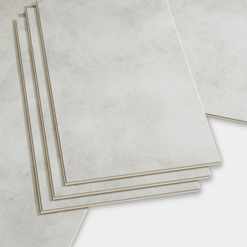 GoodHome Vinyl Flooring 30.5 x 61 cm, light grey concrete, 2.23 sqm, Pack of 12