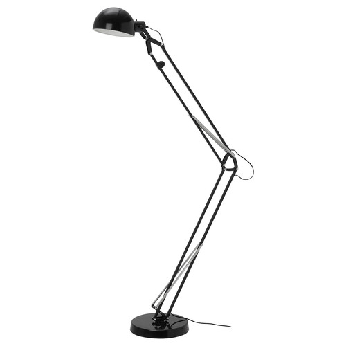 FORSÅ Floor lamp, black