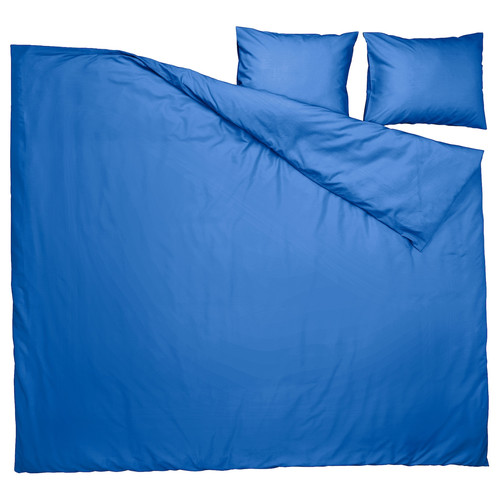 PILTANDVINGE Duvet cover and 2 pillowcases, blue, 200x200/50x60 cm