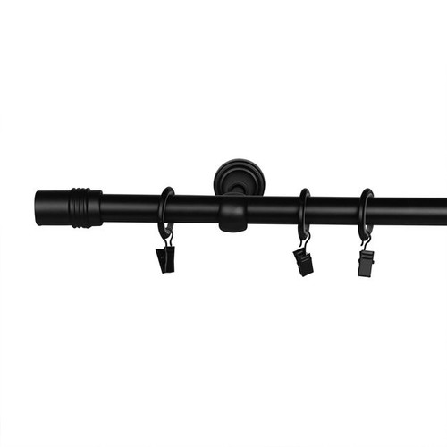 Curtain Rod GoodHome Araxos 19 mm 160 cm, matt black