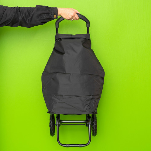 RADARBULLE Shopping bag on wheels, black, 33x24x68 cm/38 l