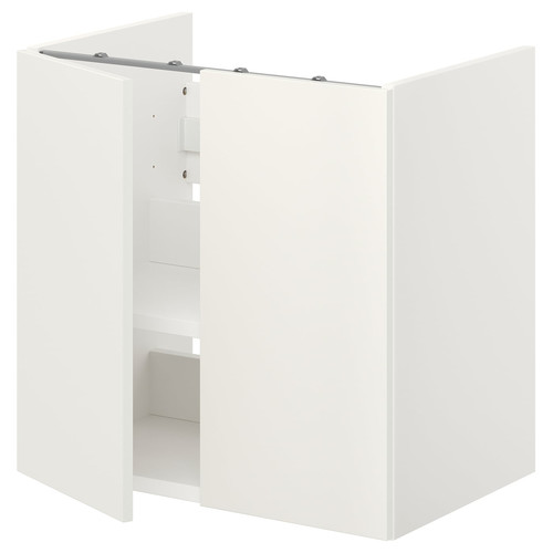 ENHET Bs cb f wb w shlf/doors, white, 60x40x60 cm