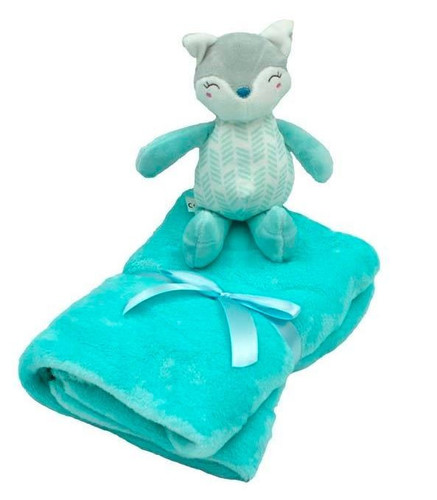 Tulilo Baby Gift Set Blanket & Rattle Fox 0+