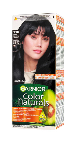 GARNIER COLOR NATURALS 1.10  Jet Black Hair Dye Nourishing Permament Hair Color