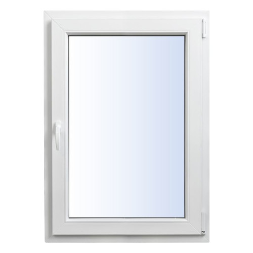 Tilt and Turn Window PVC Triple-Pane 865 x 1435 mm, right, white