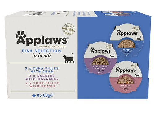 Applaws Natural Cat Food Fish Selection Multi Pack 8x60g