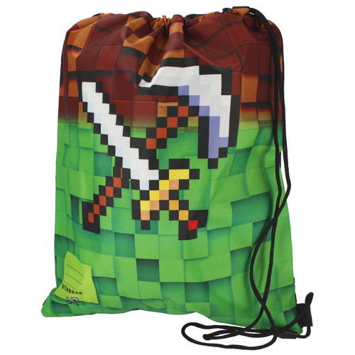 Drawstring Bag School Shoes/Clothes Bag Pixel Game