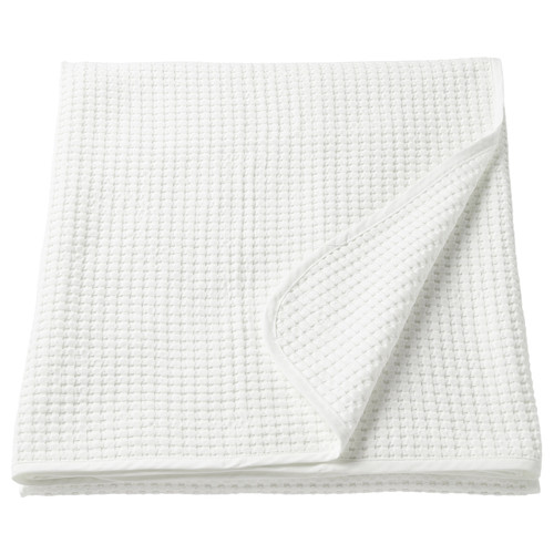 VÅRELD Bedspread, white, 150x250 cm