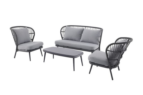 GoodHome Garden Furniture Set Apolima, grey