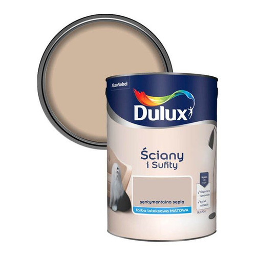 Dulux Walls & Ceilings Matt Latex Paint 5l sentimental sepia