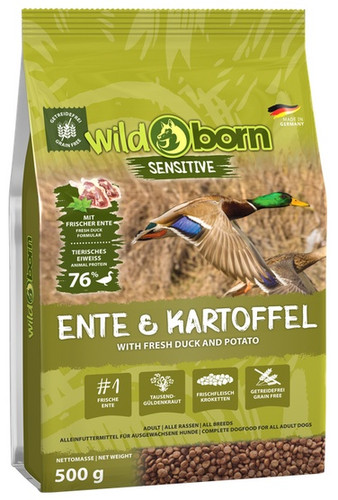 Wildborn Sensitive Dog Food Fresh Duck & Potato Ente & Kartoffel Adult 0.5kg