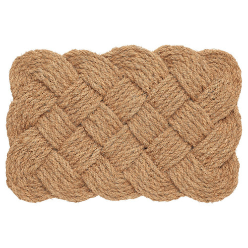 STAVREBY Door mat, indoor, handmade, braided natural, 40x60 cm