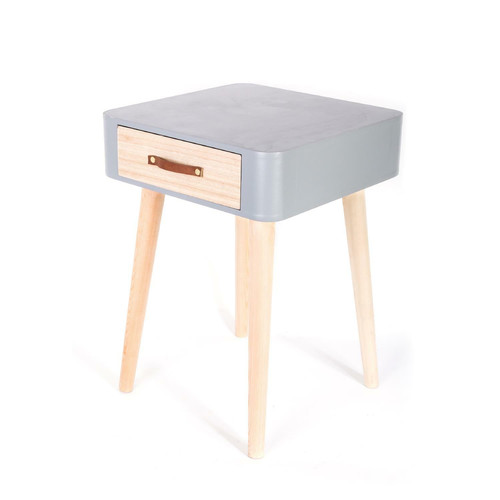 Nightstand Bedside Table Enano, grey