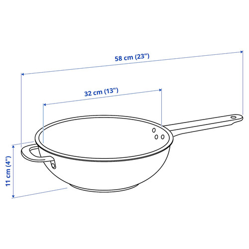 IKEA 365+ Wok, stainless steel/non-stick coating, 32 cm