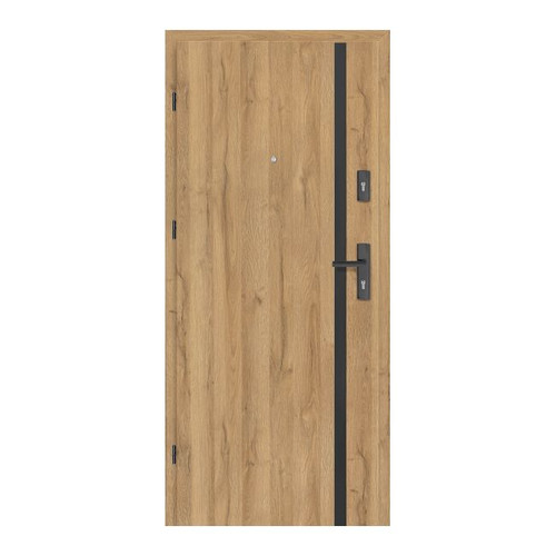 Flat Entrance Door Ateron 90, left, grandson oak/black