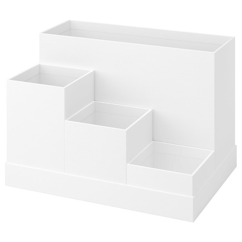 TJENA Desk organiser, white, 18x17 cm