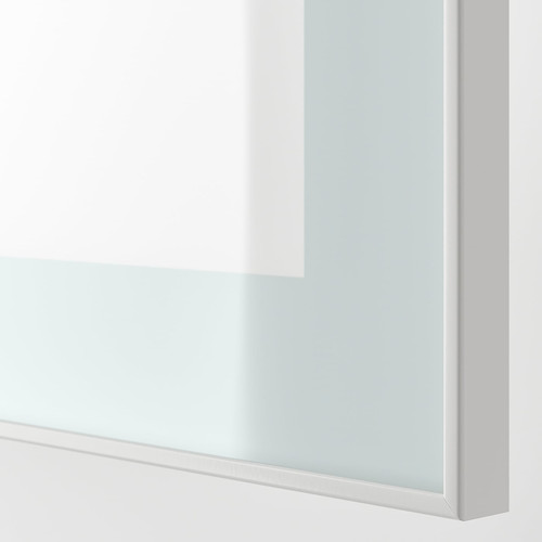 BESTÅ Shelf unit with glass door, white Glassvik/white/light green clear glass, 60x42x38 cm