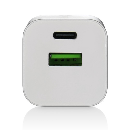 everActive Wall Charger EU Plug USB/USB-C QC3.0 30W, white