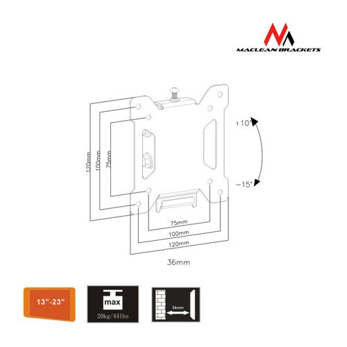 TV Wall Mount 13-23" Max 20kg 