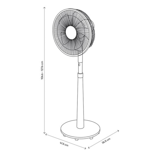 GoodHome Standing Fan Carrao 40cm, white