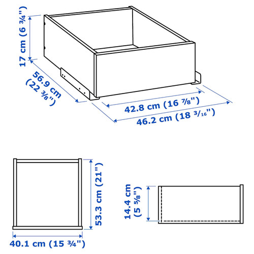 KOMPLEMENT Drawer, white, 50x58 cm