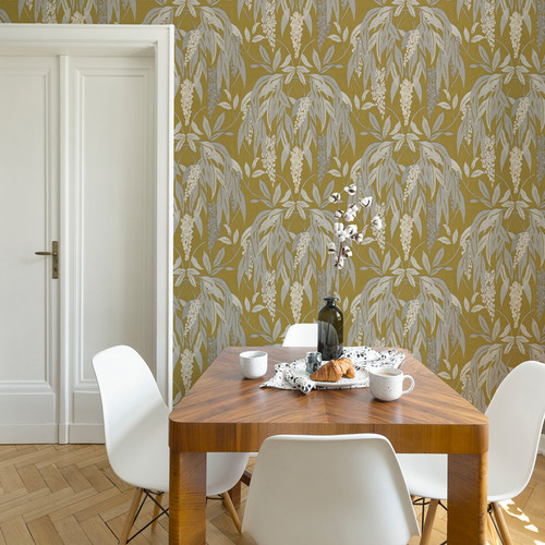 GoodHome Fleece Wallpaper Akik, ocher