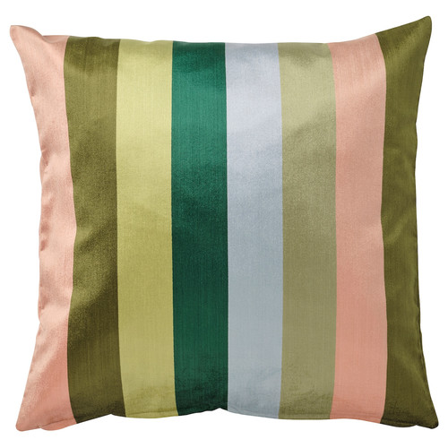 VATTENVÄN Cushion cover, multicolour/striped, 50x50 cm