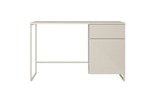 Desk with Drawer Asha 120 cm, cashmere, cashmere frame