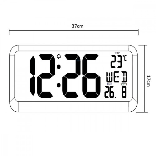 GreenBlue Digital Clock with Temperature Sensor LCD Display GB214