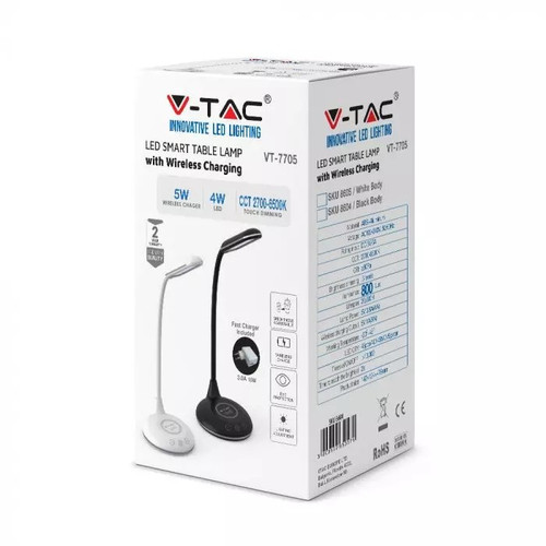 V-TAC LED Table Lamp with Wireless Charger