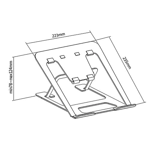 MacLean Foldable Laptop Stand ER-416, black