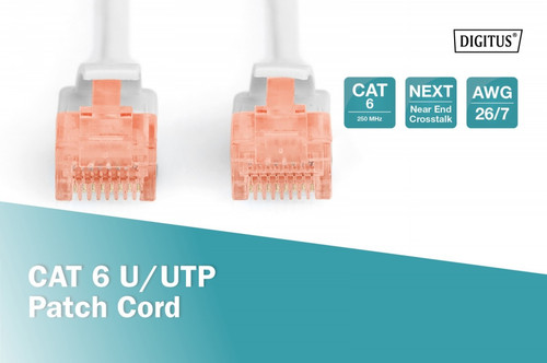 Digitus Patch Cord U/UTP cat.6 PVC 5m, grey