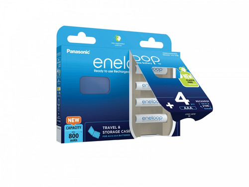 Panasonic Eneloop Rechargeable Batteries AAA 800mAh 4pcs + Case