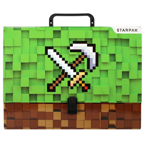 Document Carry Case with Handle A4/95mm Pixel Game