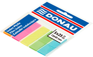 Donau Index 45x12 / 5 Colours x 25pcs, neon