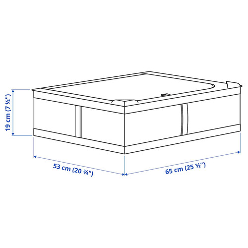 SKUBB Storage case, white, 65x53x19 cm